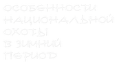 Особенности национальной охоты в зимний период